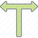 t, junction, arrows, direction