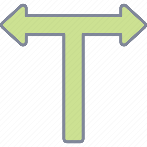 T, junction, arrows, direction icon - Download on Iconfinder