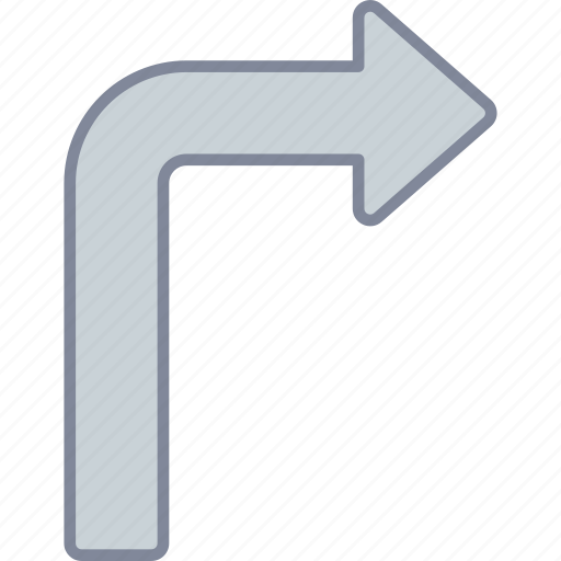 Turn, right, arrow, direction icon - Download on Iconfinder