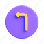 turn, left, arrow, pointer, sign, direction, navigation 