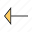 arrow, direction, indication, internet, left, navigation 