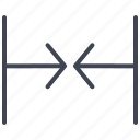 arrows, left, lines, meeting, right, arrow, direction