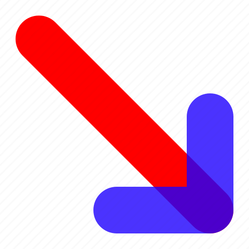 Arrow, arrows, down, right icon - Download on Iconfinder