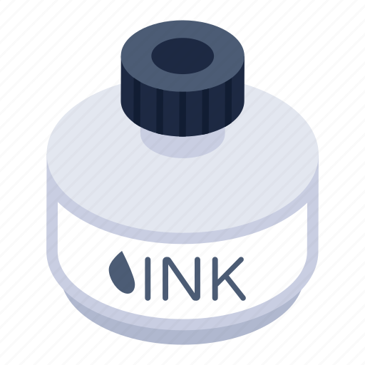 Ink pot, ink, inkwell, ink bottle, ink container icon - Download on Iconfinder