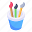 art brushes, paint brushes, color brushes, brushes pot, brushes holder 