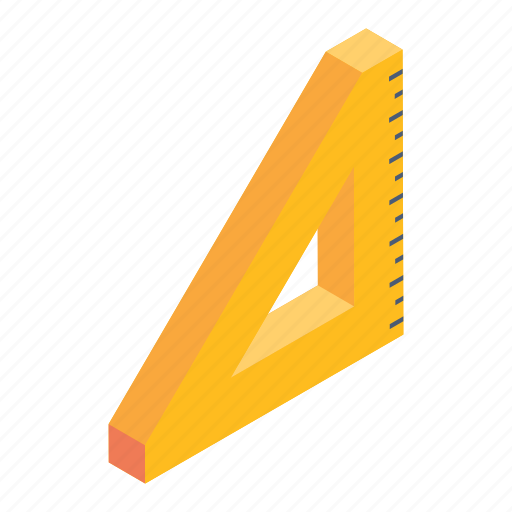 Scale, triangle scale, triangle ruler, measurement tool, geometry scale icon - Download on Iconfinder