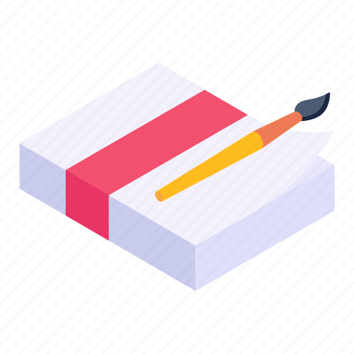 Paper stack, painting papers, pages stack, art papers, painting tools icon - Download on Iconfinder