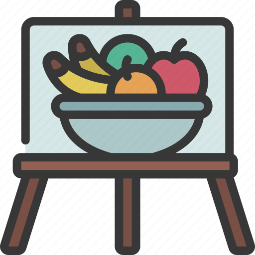 Fruit, bowl, painting, artist, artwork icon - Download on Iconfinder