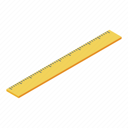 Cartoon, isometric, office, retro, ruler, school, wood icon - Download on Iconfinder