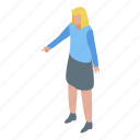 business, cartoon, computer, director, isometric, person, woman