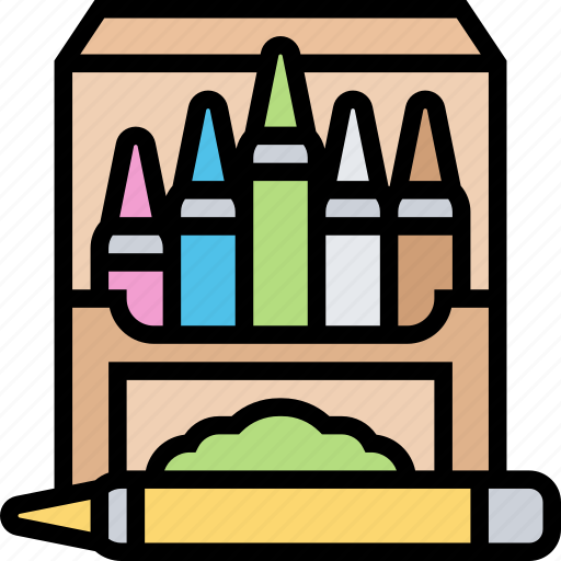 Crayon, box, color, paint, graphic icon - Download on Iconfinder