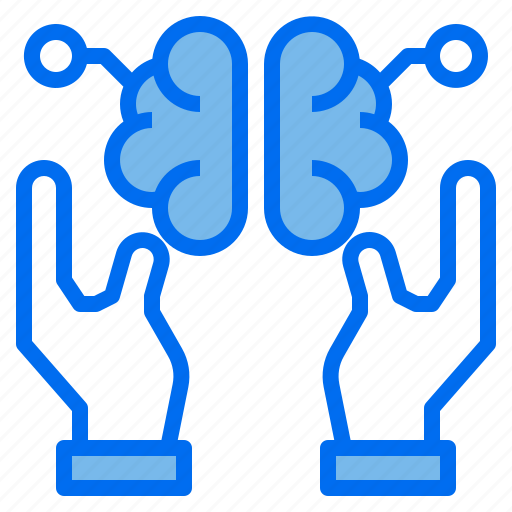 Artificial, brain, hands, intelligence, link, technology icon - Download on Iconfinder