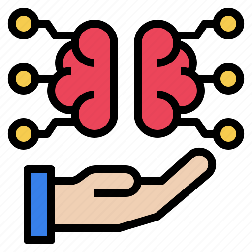 Artificial, brain, hand, intelligence, link, technology icon - Download on Iconfinder