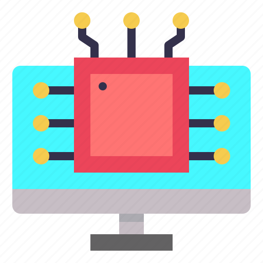 Monitor, processor, technology icon - Download on Iconfinder
