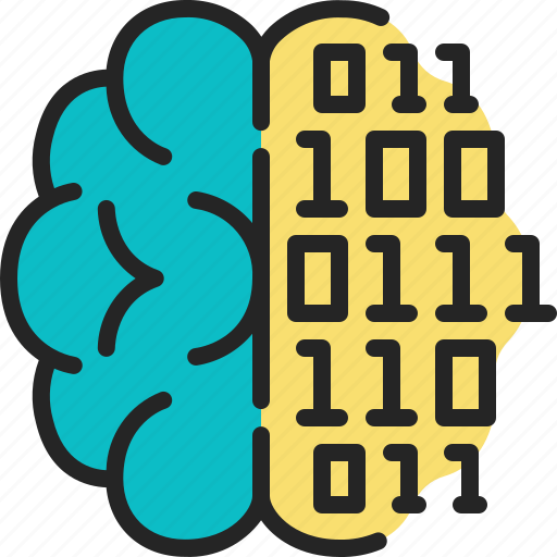 Digital, binary, number, matrix, brain, ai, code icon - Download on Iconfinder