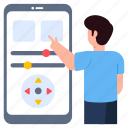 ux, user interface, ui design, app interface, mobile control buttons 
