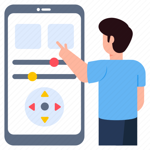 Ux, user interface, ui design, app interface, mobile control buttons illustration - Download on Iconfinder