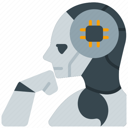 Thinking, ai, artificial, intelligence, robot, robotic, think icon - Download on Iconfinder