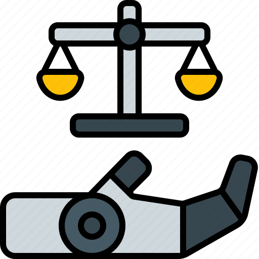 Law, balance, legal, ai, artificial, intelligence, robot icon - Download on Iconfinder