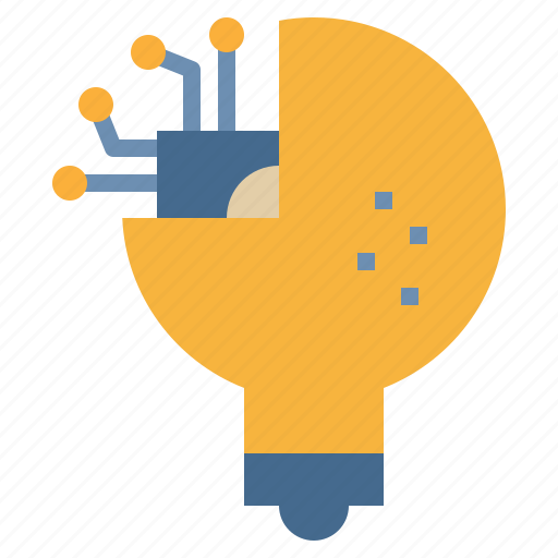 Bulb, think, idea, aiicon, chip icon - Download on Iconfinder