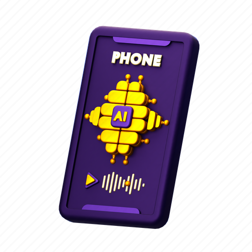 Ai, phone, smartphone, technology, mobile, device, artificial phone 3D illustration - Download on Iconfinder