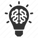 brain, bulb, idea, lamp