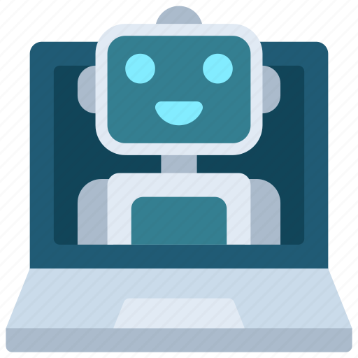 Laptop, robot, assistant, computer, avatar icon - Download on Iconfinder