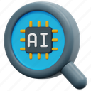 analysis, ai, artificial, intelligence, chip, search, 3d 