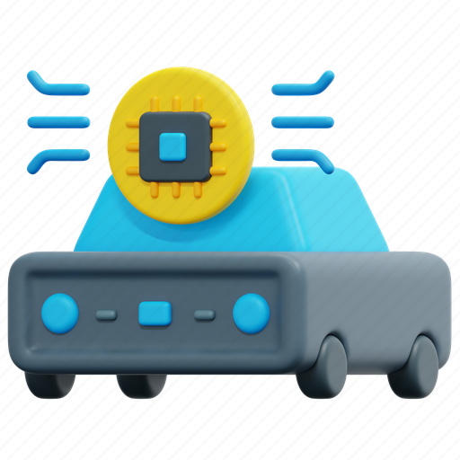 Autonomous, car, ai, artificial, intelligence, 3d 3D illustration - Download on Iconfinder