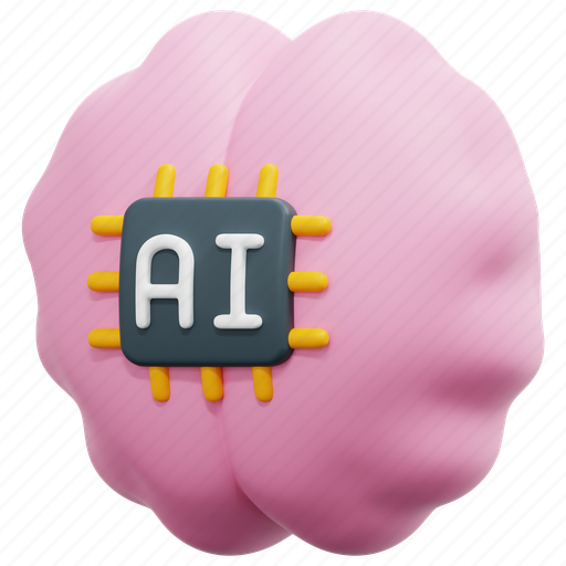 Brain, ai, artificial, intelligence, technology, futuristic, 3d 3D illustration - Download on Iconfinder