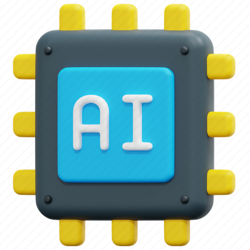Chip, ai, artificial, intelligence, processor, technology, 3d 3D illustration - Download on Iconfinder