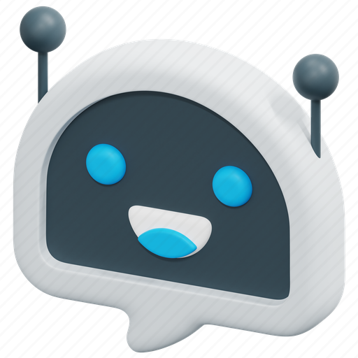 Chatbot, ai, chat, bubble, robot, robotics, communication 3D illustration - Download on Iconfinder