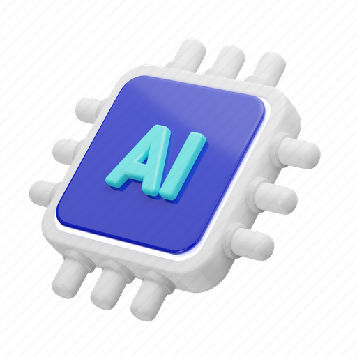 Ai, chip, microchip, artificial intelligence, technology, intelligence, data 3D illustration - Download on Iconfinder