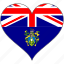 flag, heart, pitcairn islands, flags 