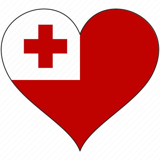 Flag, heart, tonga, flags icon - Download on Iconfinder