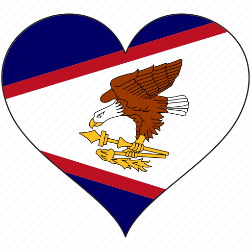 American samoa, flag, heart, country icon - Download on Iconfinder