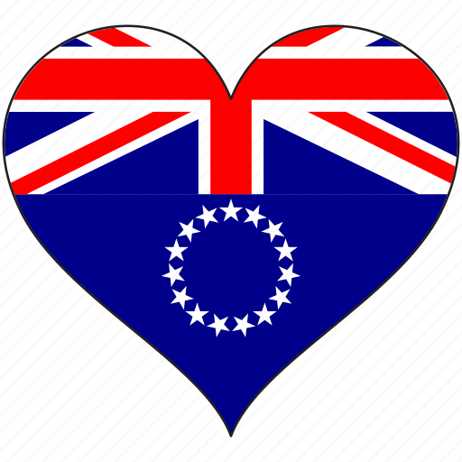 Cook islands, flag, heart, flags icon - Download on Iconfinder