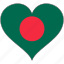 bangladesh, flag, heart, flags 