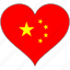 china, flag, heart, country 