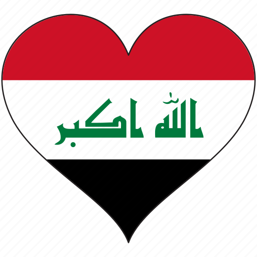 Flag, heart, iraq, national icon - Download on Iconfinder