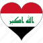 flag, heart, iraq, national 