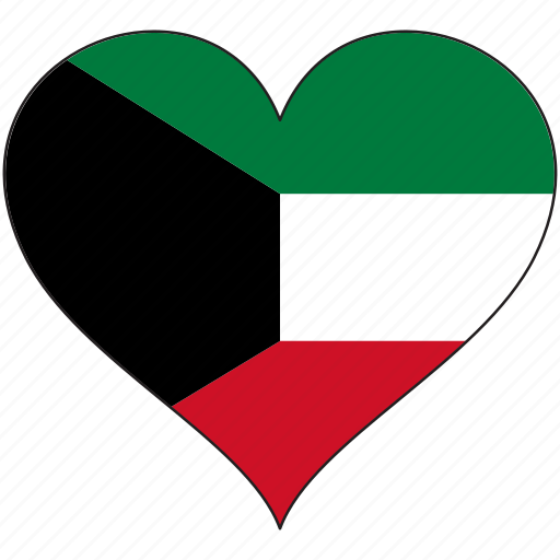 Flag, heart, kuwait, country icon - Download on Iconfinder