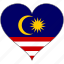 flag, heart, malaysia, national 