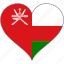 flag, heart, oman, national 