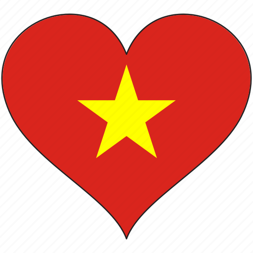 Flag, heart, vietnam, country icon - Download on Iconfinder