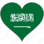 flag, heart, saudi arabia, country 