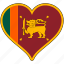 flag, heart, srilanka, country 