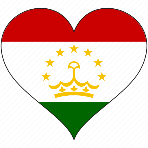 Flag, heart, tajikistan, country icon - Download on Iconfinder