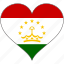 flag, heart, tajikistan, country 