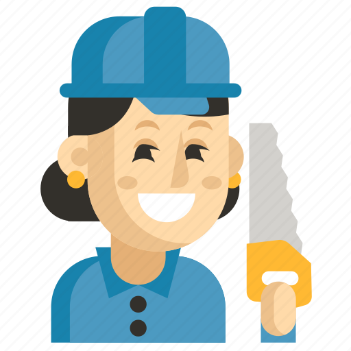 Asia, avatar, carpenter, job, profession, woman, work icon - Download on Iconfinder